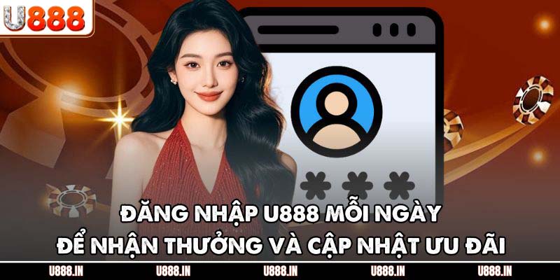 Đăng nhập U888 mỗi ngày để nhận thưởng và cập nhật ưu đãi 